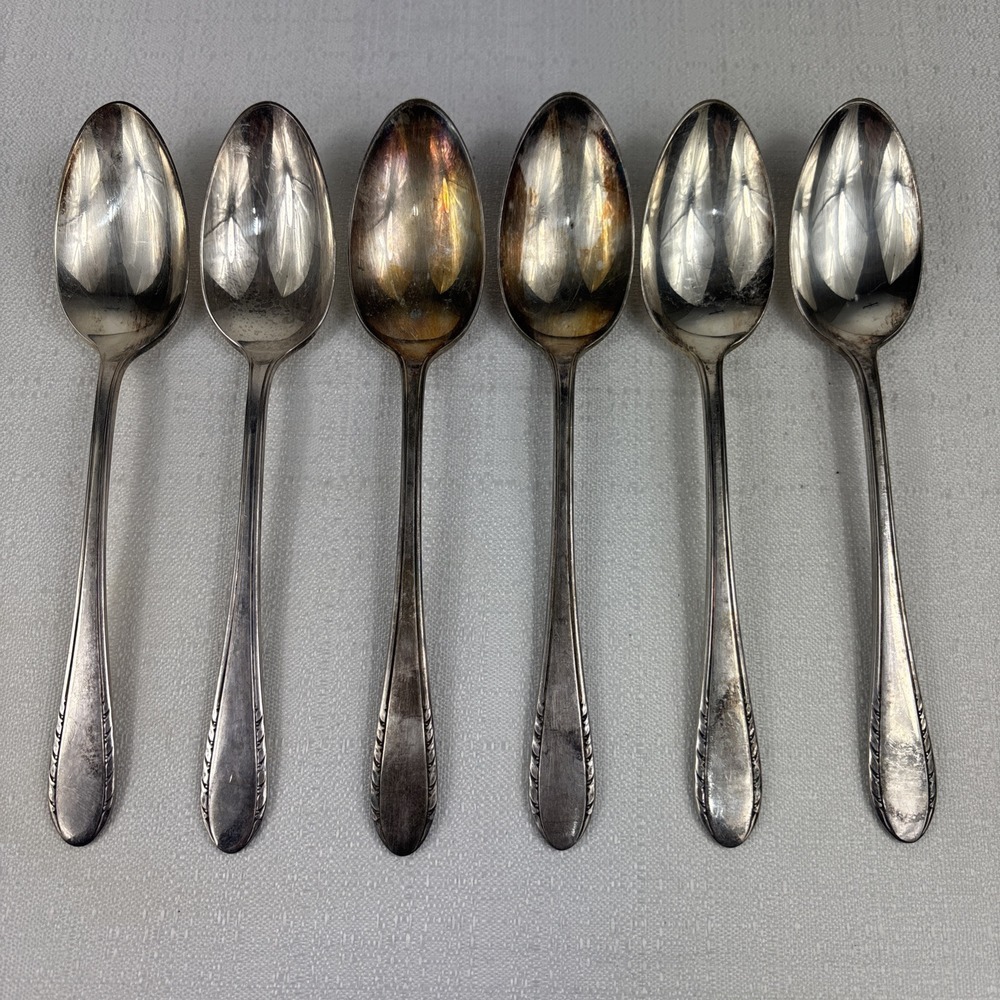 Vintage International Holmes‎ & Edwards FIRST LADY Dinner Soup Spoons Set Of 6